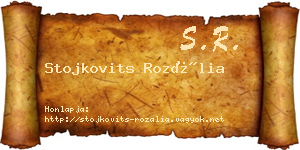 Stojkovits Rozália névjegykártya